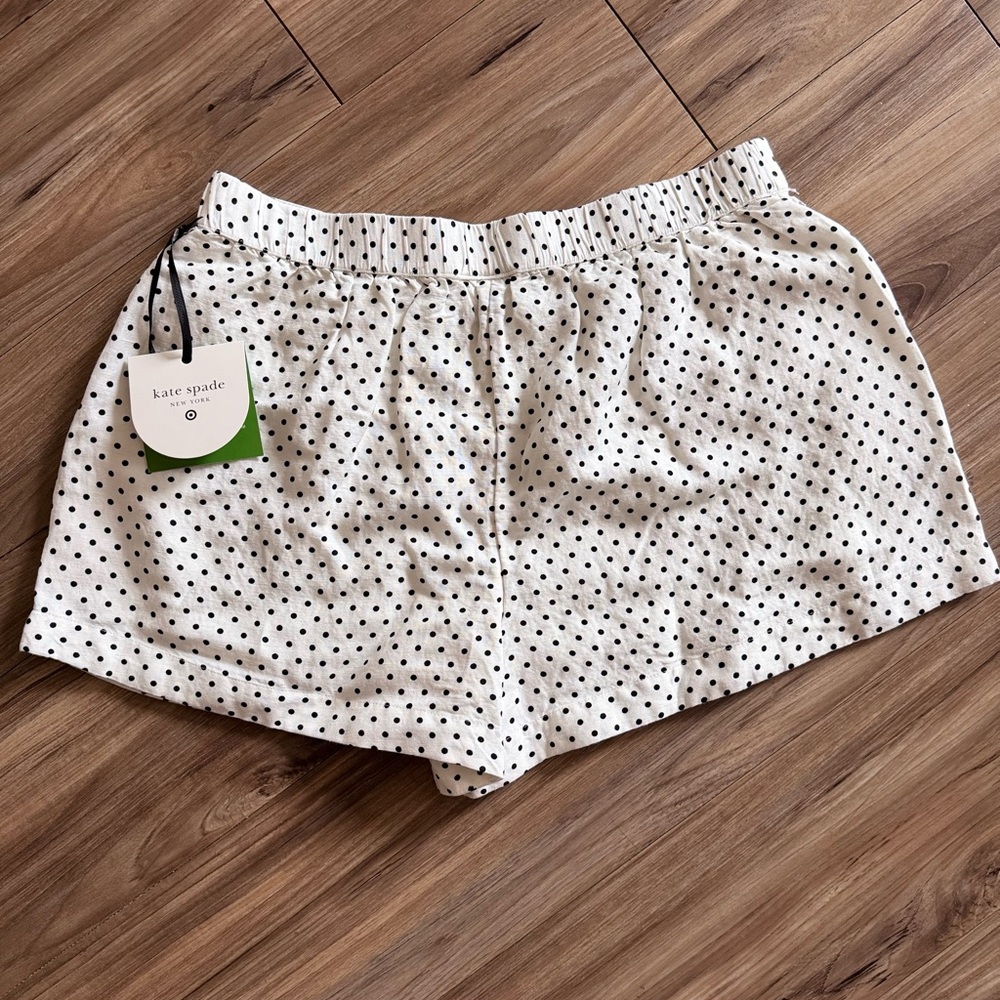 Kate Spade White Polka Dot Women's Shorts - Picture 2 of 3